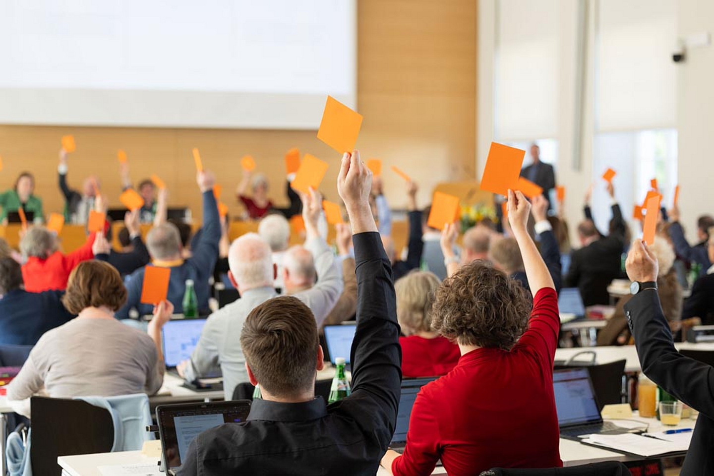 Abstimmung in der Synode 