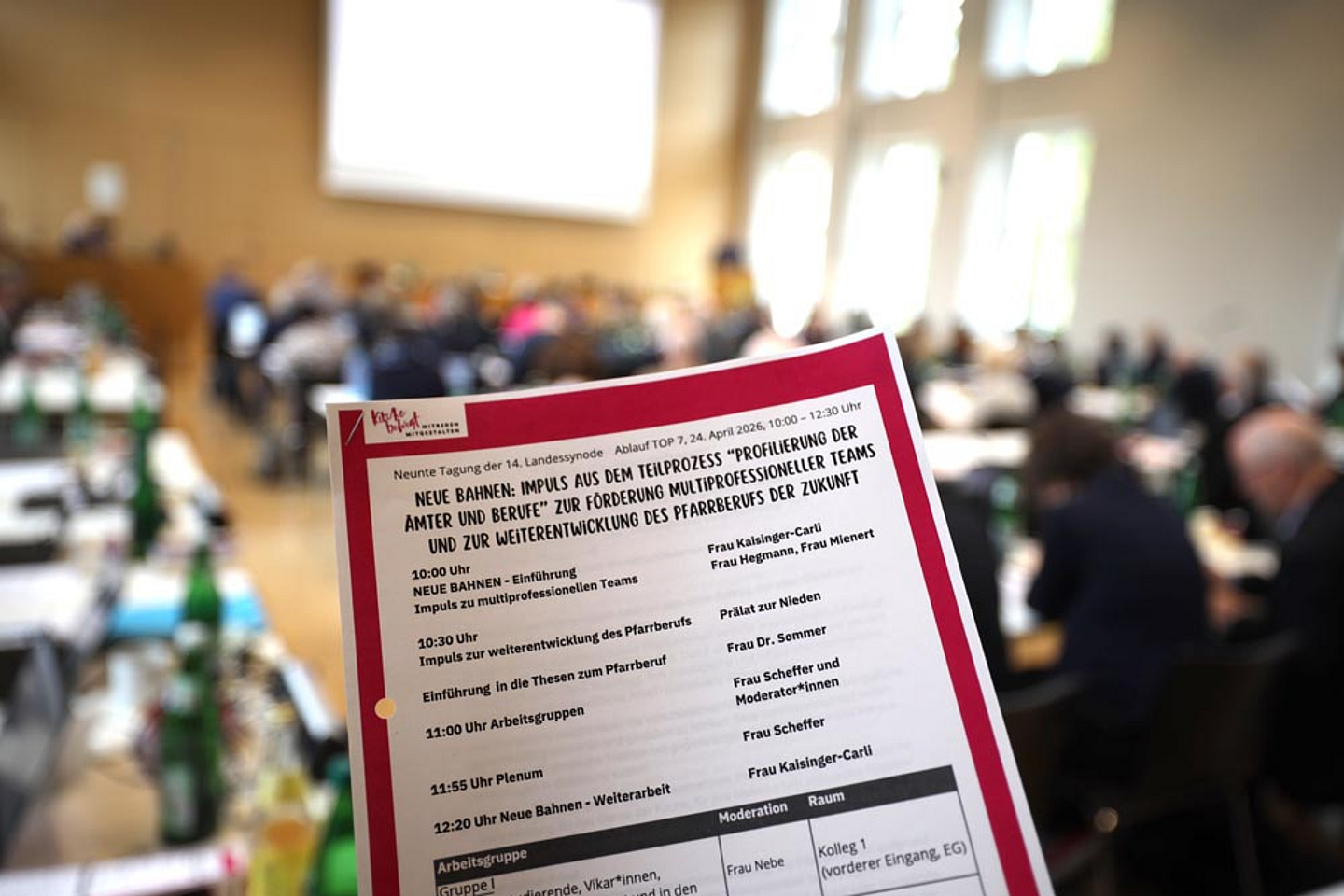 Arbeitsgruppen zum Thema "Profilierung der Ämter und Berufe"