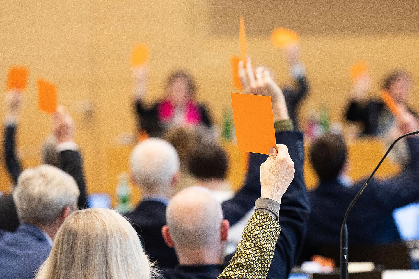 Abstimmung im Synodalsaal in Hofgeismar