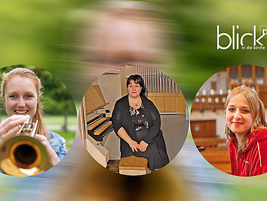 Wollen die Musik nicht missen: Die drei Musikerinnen Lea Müller (Trompete), Cornelia Kupski (Orgel) und Lilli Bonas (Gesang)