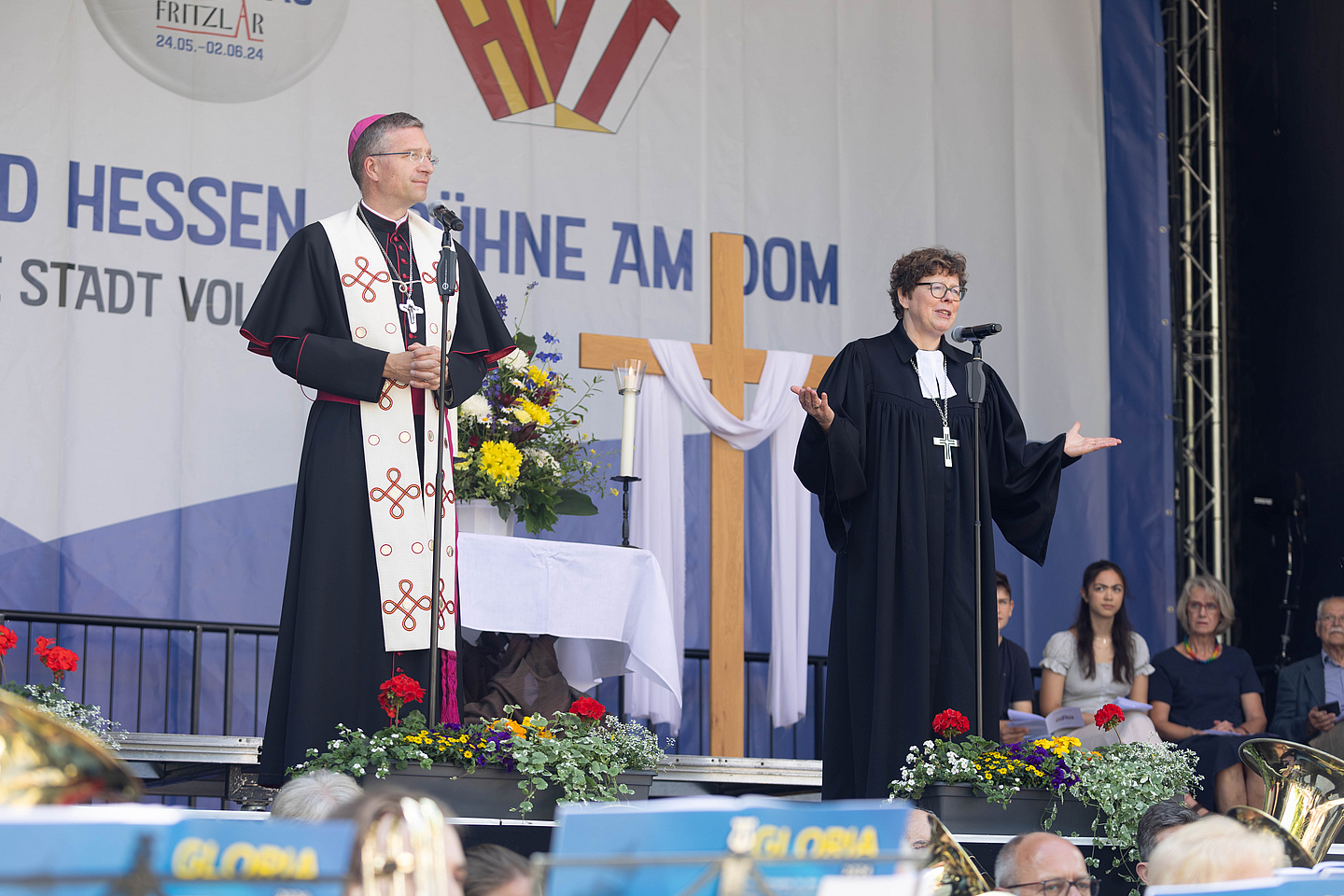 Ökumenischer Gottesdienst auf dem Hessentag in Fritzlar. 