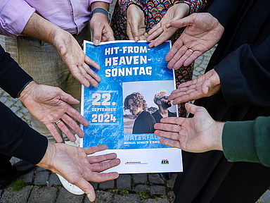 Plakat zum Hit-From-Heaven-Gottesdienst in der Christuskirche Kassel