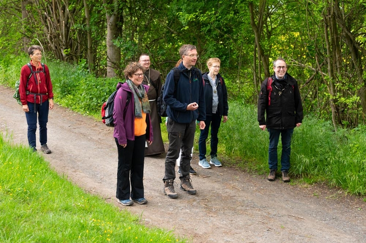 Impressionen vom Pilgerweg von Bischöfin Dr. Hofmann und Bischof Dr. Gerber am Pfingstmontag 2021 von Marburg nach Amöneburg. (Foto: medio.tv/Balzer) 