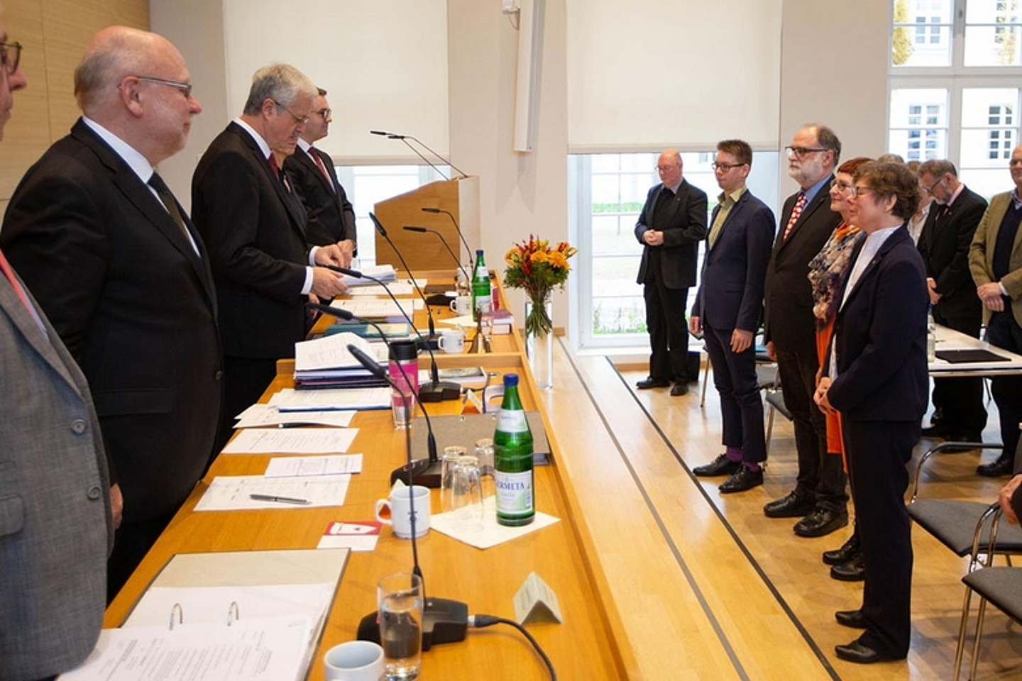 Verpflichtung neuer Synodaler und Bischöfin Dr. Hofmann - Eröffnung der Herbsttagung 2019 der Landessynode in Hofgeismar. (Foto: medio.tv/Schauderna)