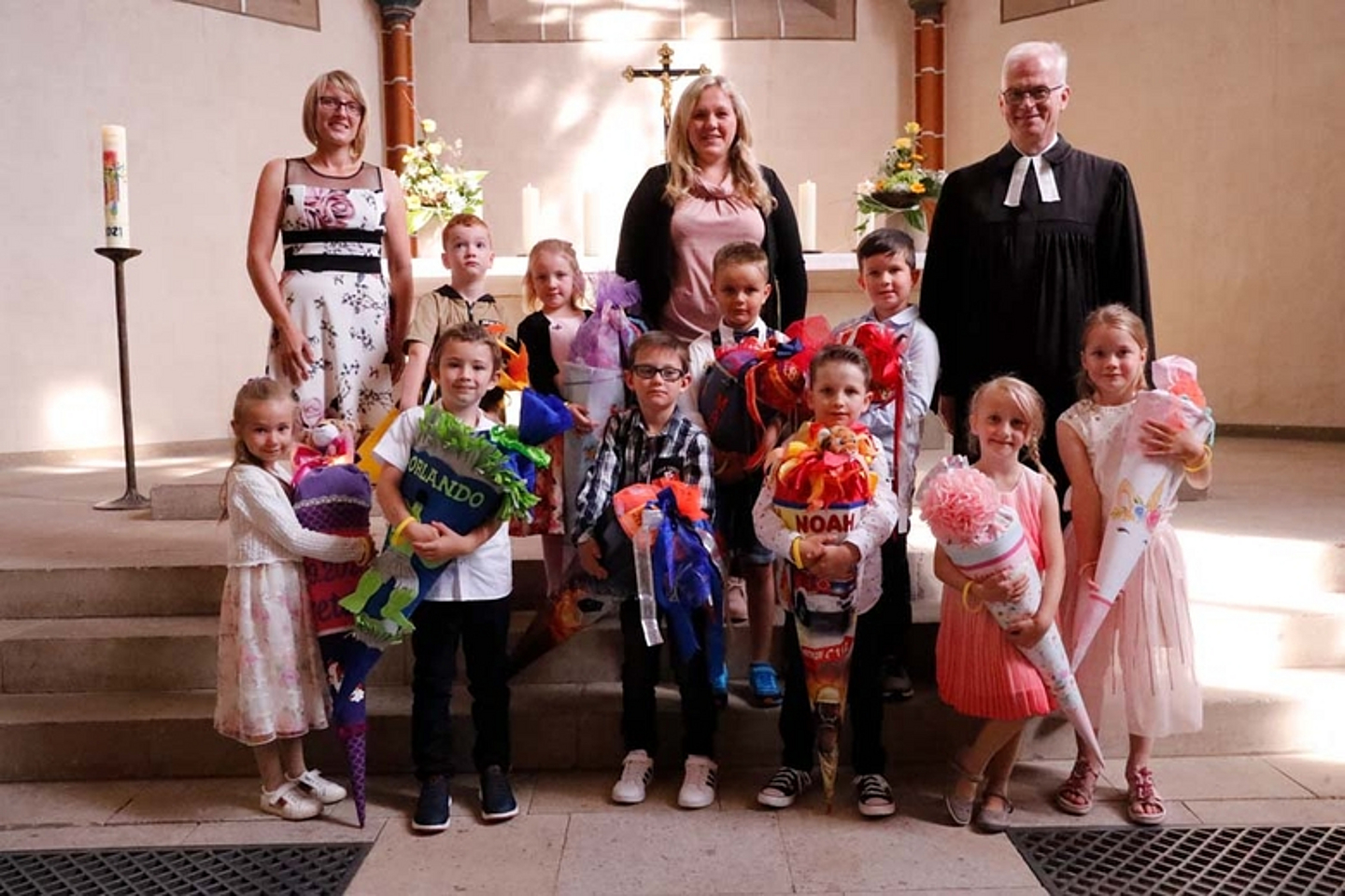 Gottesdienst zum Schulanfang der Erstklässler der Martin-Luther-Schule in Schmalkalden. Der Kirchenkreis gehört zur EKKW. (Foto: Martin-Luther-Schule)