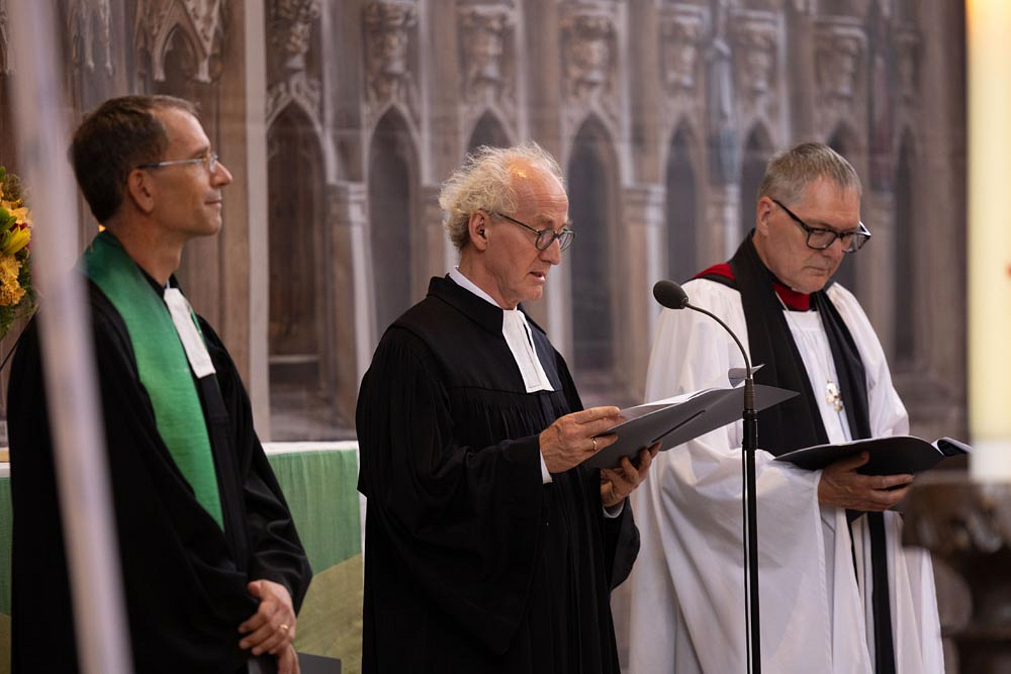 (V.l.): Dekan Pfarrer Dr. Burkhard Freiherr von Dörnberg, Pfarrer Dr. Martin Streck, Reverend Christopher Easthill