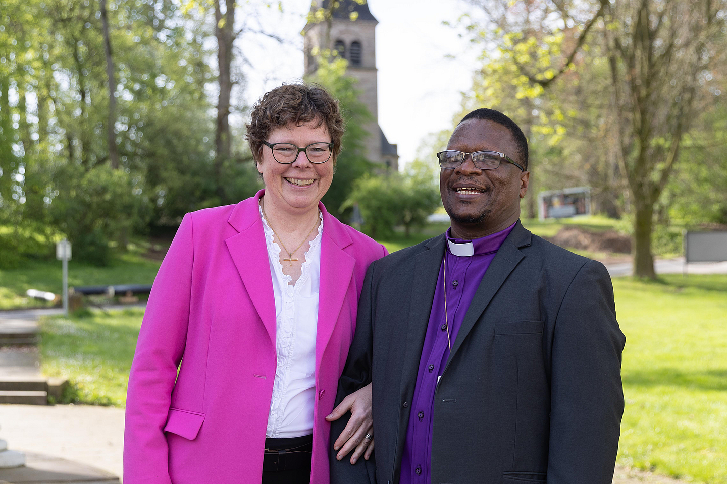 Bischöfin Dr. Beate Hofmann und Bischof Neo Elias Mogorosi (Südafrika)