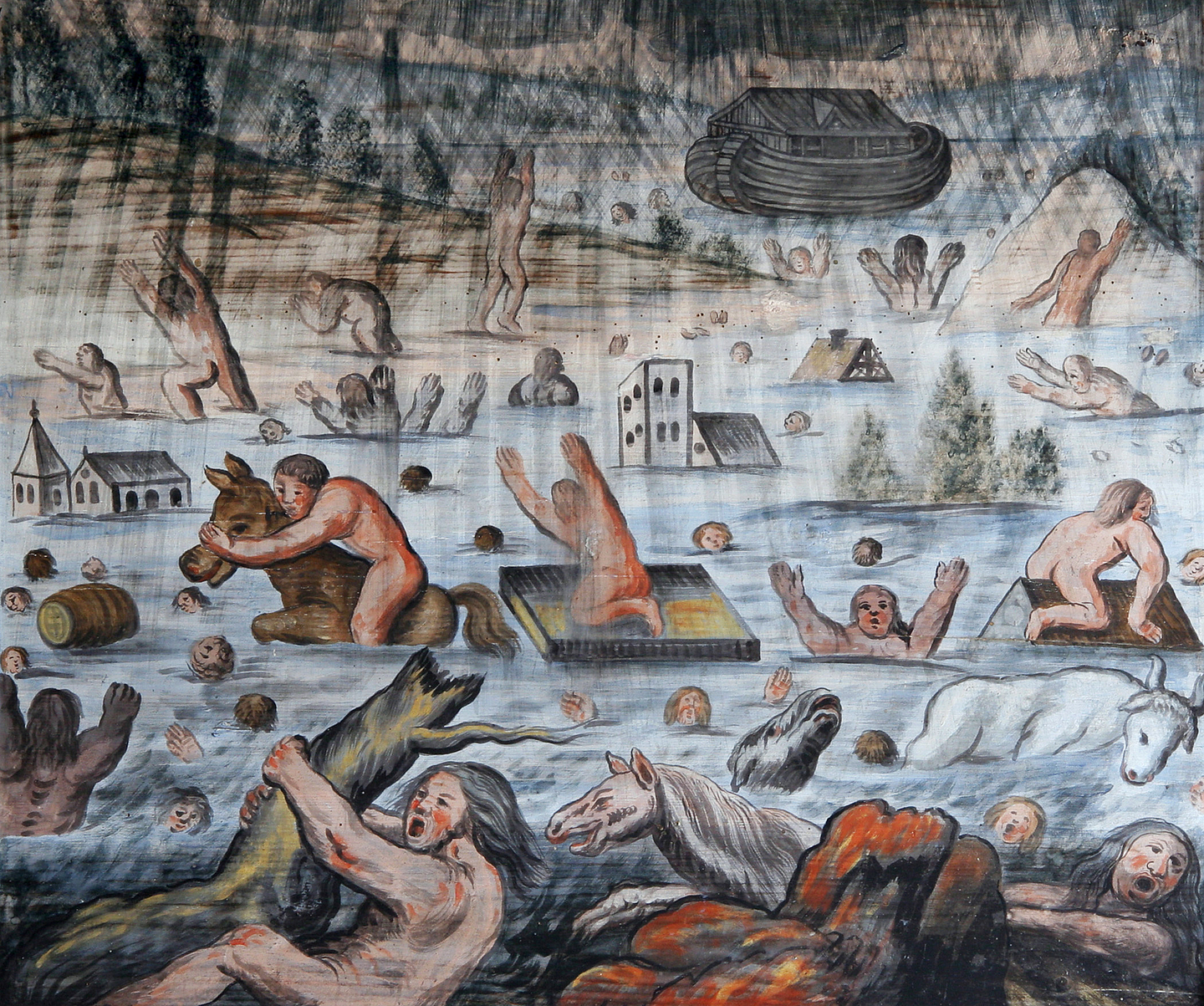 Bauernmalerei mit Episoden des Alten und Neuen Testaments Bauernmalerei mit Episoden des Alten und Neuen Testaments