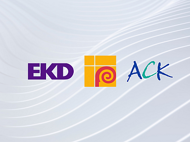 Unser Foto zeigt die Logos von EKD, Deutscher Bischofskonferenz und Arbeitsgemeinschaft Christlicher Kirchen Unser Foto zeigt die Logos von EKD, Deutscher Bischofskonferenz und Arbeitsgemeinschaft Christlicher Kirchen
