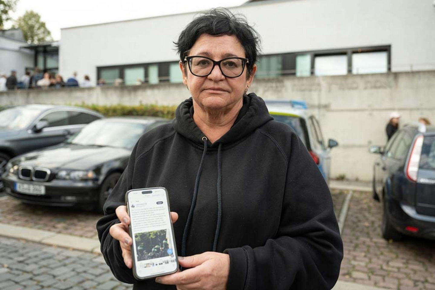 Ökumenischer "Wächterdienst" vor der Synagoge Kassel