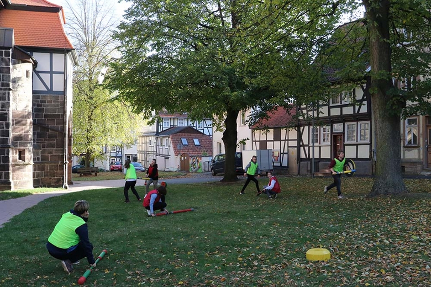 Jugger, ein Teamsport mit gepolsterten Schlagstöcken. (Alle Fotos: Heymann)