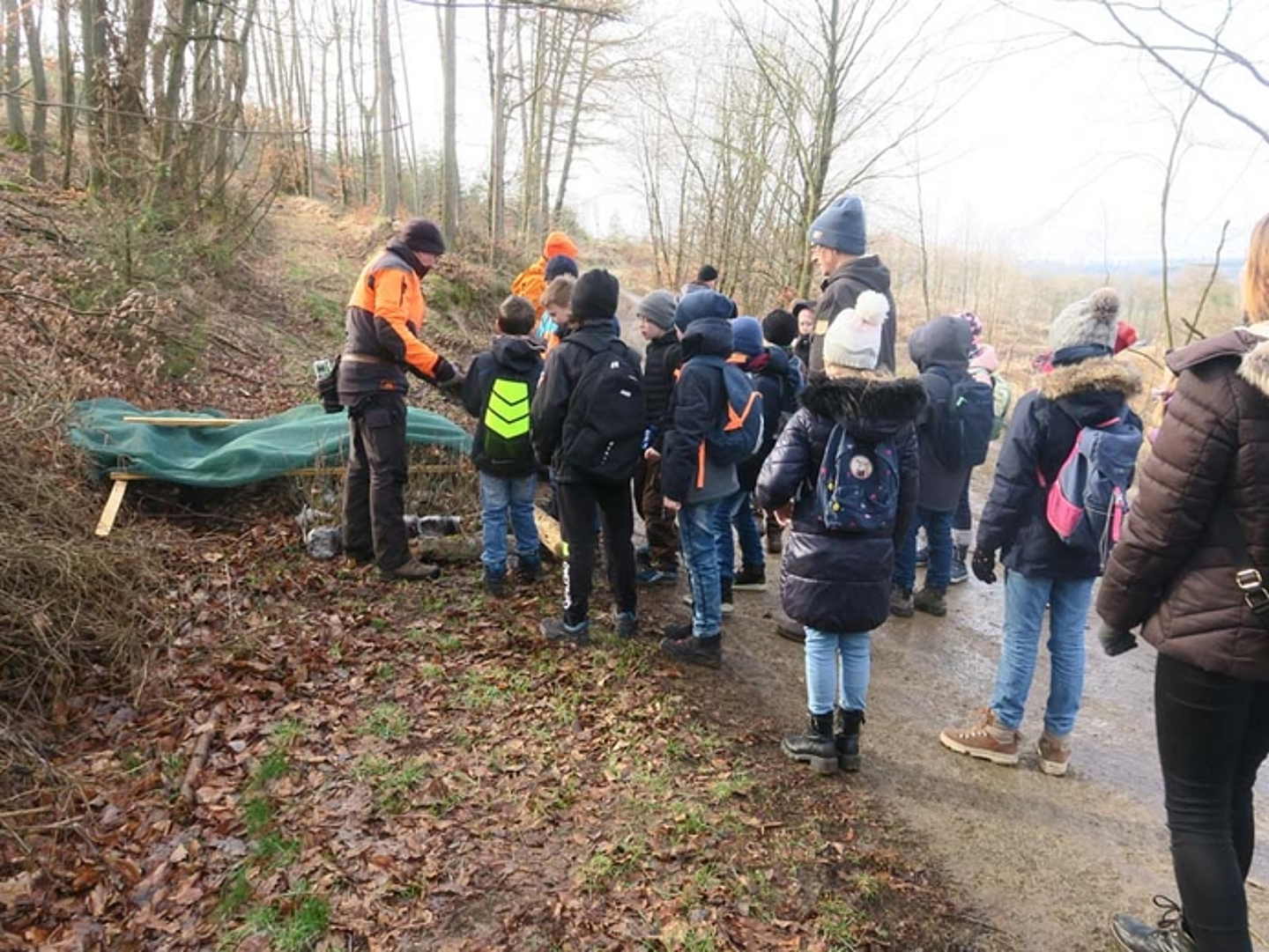 Pflanzaktion der Schülerinnen und Schüler der Auenbergschule Bad Wildungen am 29.3.2023. (Quelle: Albus) 