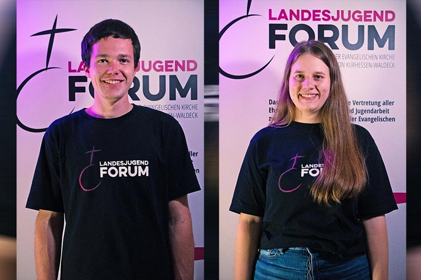 Lea Siegmann und Leon Harms vom Kreis der Sprecher und Sprecherinnen des Landesjugendforums. 
