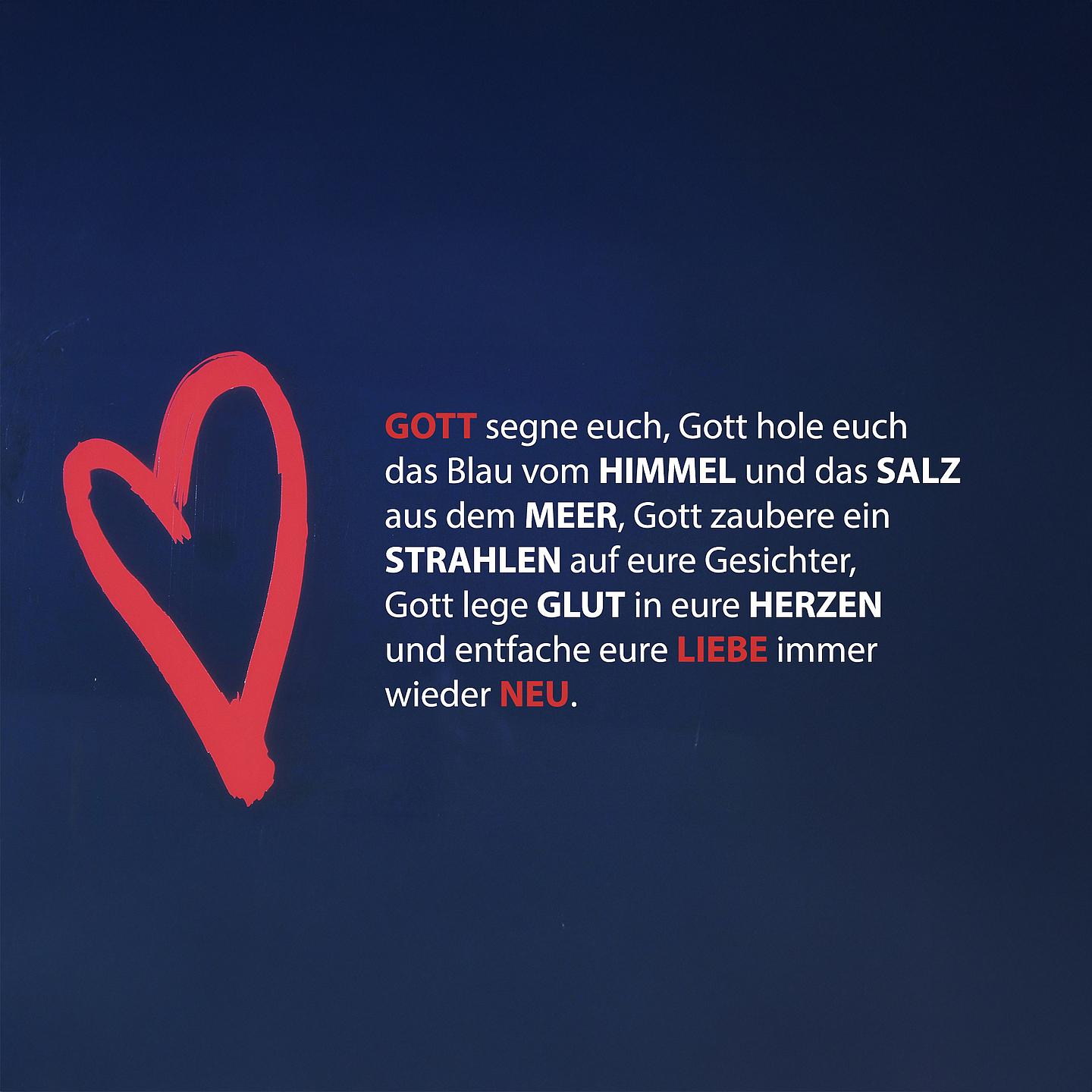 Segensspruch aus der Trauagende der Evangelischen Kirche von Kurhessen-Waldeck.