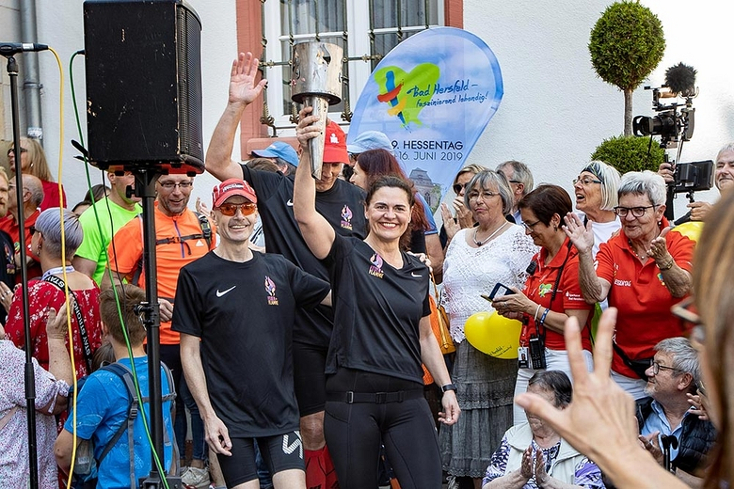 Die Läuferin Corinna Eckhart (v.) und die Läufer Uwe Gathmann und Burkhardt Gremm.(Foto: medio.tv/Schauderna)