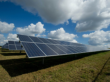 Solaranlage auf einer Freifläche