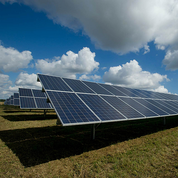 Solaranlage auf einer Freifläche