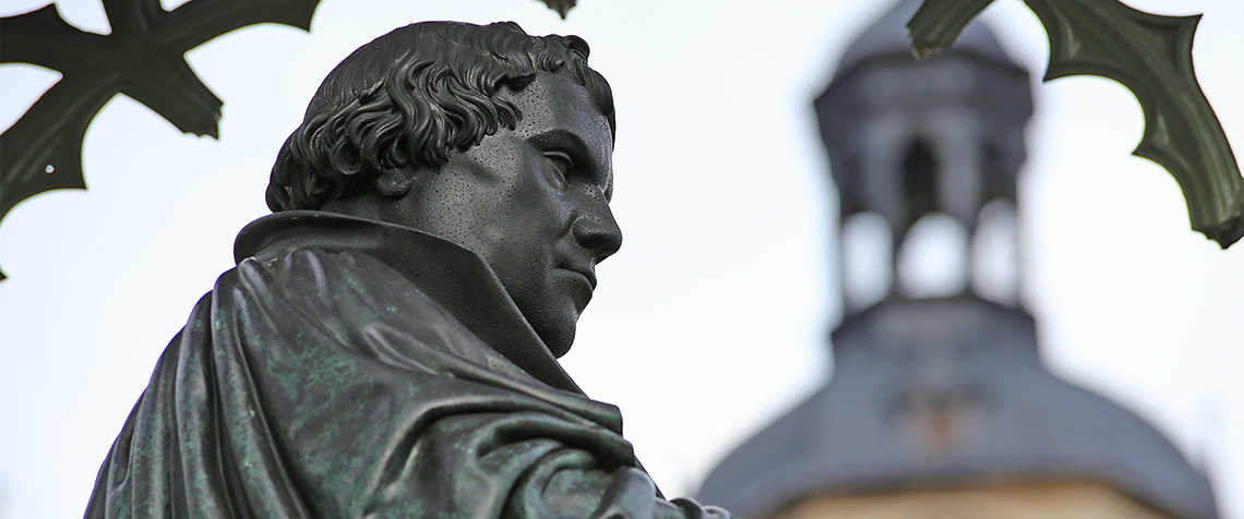 Luther-Denkmal auf dem Marktplatz von Lutherstadt Wittenberg (Foto: medio.tv/Dellit)