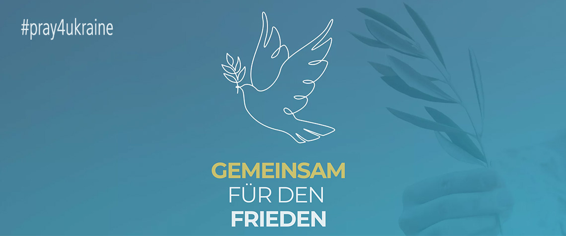 Mit ihrem Aufruf schließen sich die Bischöfin und der Bischof dem der Arbeitsgemeinschaft Christlicher Kirchen in Deutschland, der Evangelischen Allianz Deutschland und anderer christlicher Netzwerke an. Unser Foto zeigt einen Ausschnitt aus der Website deutschlandbetet.de, auf der am 24. Februar auch ein Friedensgebet online übertragen wird.