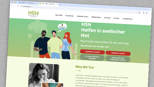 Website «Helfen in seelischer Not»