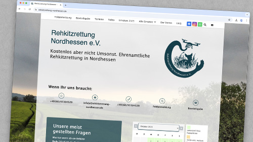 Website der Rehkitzrettung Nordhessen