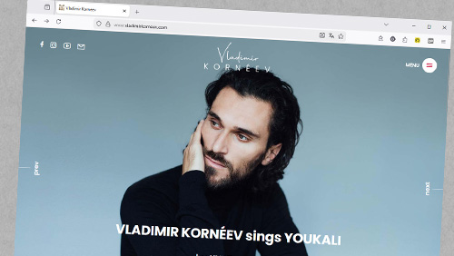 Screenshot der Website von Vladimir Kornéev