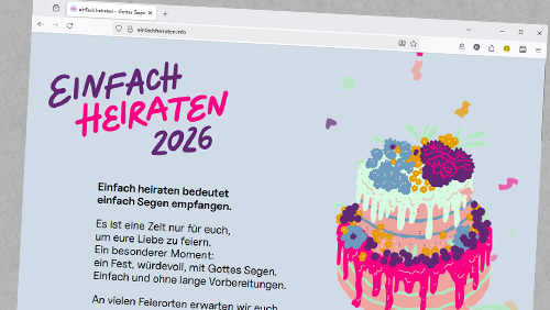 Website der Aktion «einfach heiraten» Screenshot der Website der Aktion «einfach heiraten»