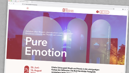 Screenshot der Website der Bad Hersfelder Festspiele
