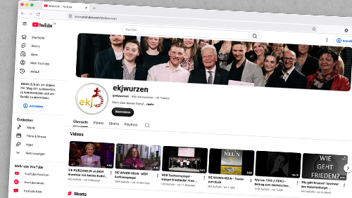 YouTube Kanal der Ev. Jugend Wurzen Screenshot vom YouTube Kanal der Ev. Jugend Wurzen