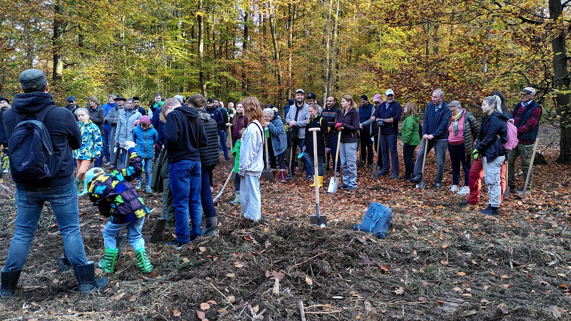 Gemeinsam anpacken: Bei der fünften Baumpflanzaktion wurden 1.000 neue Bäume gepflanzt.
