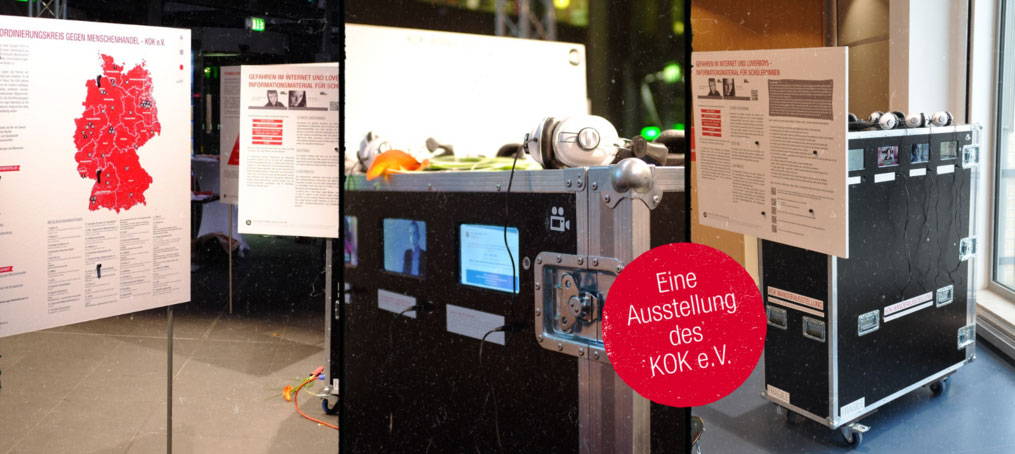 Unser Foto zeigt einen Teil der Ausstellung mit Texttafeln, Audio- und Video-Elementen Unser Foto zeigt einen Teil der Ausstellung mit Texttafeln, Audio- und Video-Elementen
