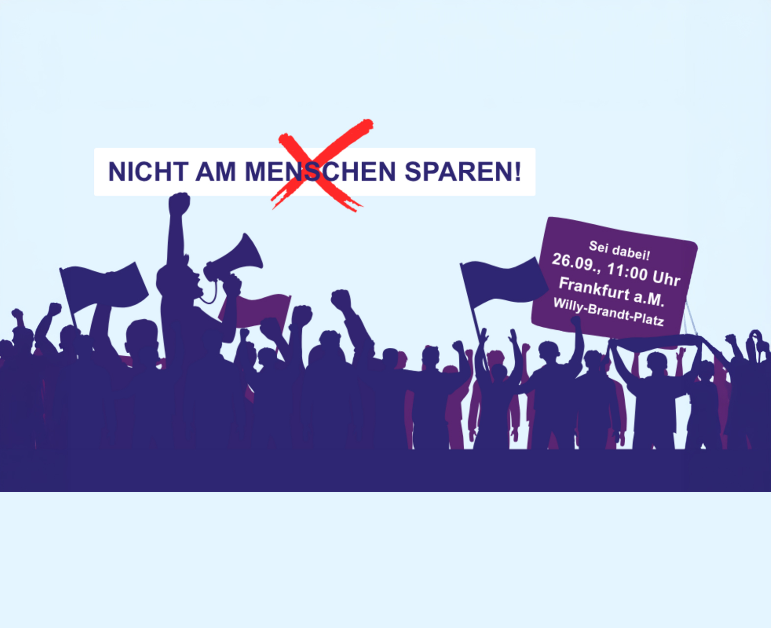 Demonstration für starken Sozialstaat